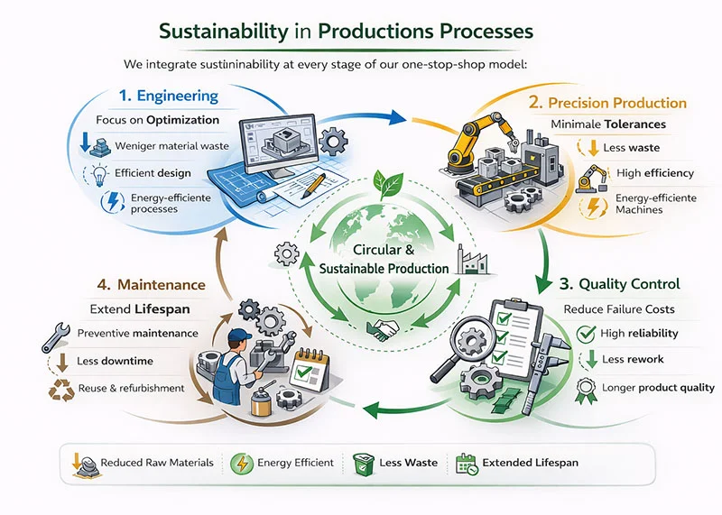 Sustainability in production processes. At Tumag in Turnhout, sustainability is an essential part of our production process.