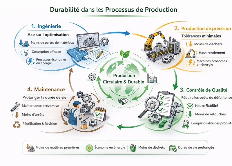 Durabilité dans les processus de production. Chez Tumag à Turnhout, la durabilité est une partie essentielle de notre processus de production.