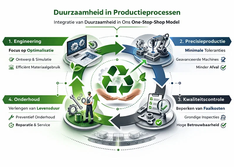 Duurzaamheid in productieprocessen. Bij Tumag in Turnhout is duurzaamheid een essentieel deel van ons productieproces.