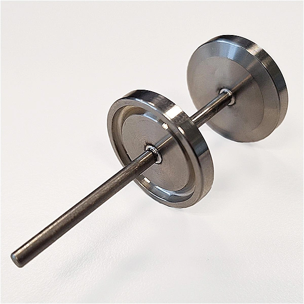 Een fijnmechnisch onderdeel werd door middel van laserlassen samengesteld.